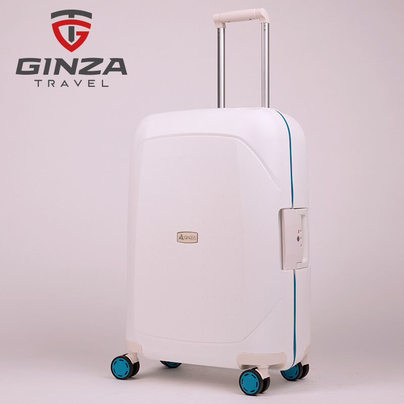 銀座PP防刮材質(zhì)拉桿箱20旅行箱24托運密碼行李箱28英寸萬向輪男女 箱包皮箱箱子拖箱拉箱 【P7007】灰色 24寸(大多數(shù)情況下使用)